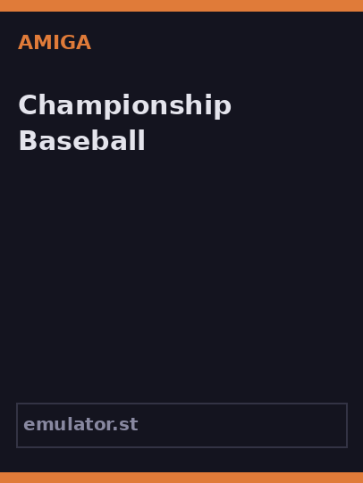 Championship Baseball