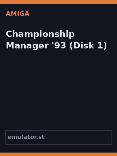 Championship Manager '93