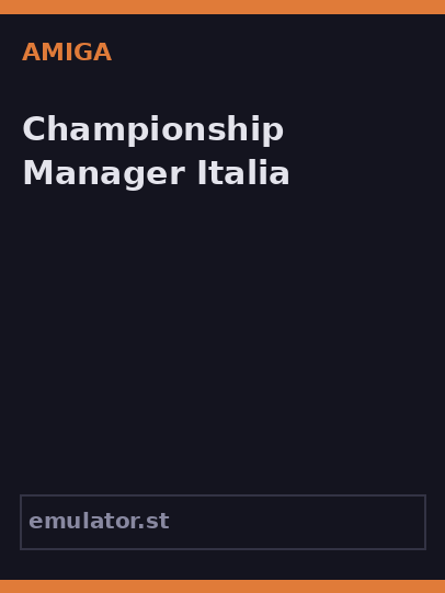 Championship Manager Italia