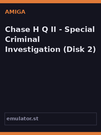 Chase H.Q. II - Special Criminal Investigation