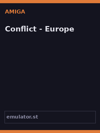 Conflict - Europe