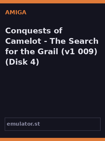 Conquests of Camelot - The Search for the Grail