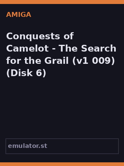 Conquests of Camelot - The Search for the Grail