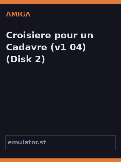 Croisiere pour un Cadavre
