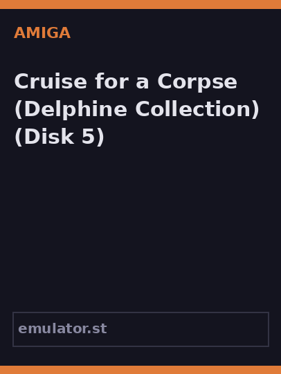 Cruise for a Corpse