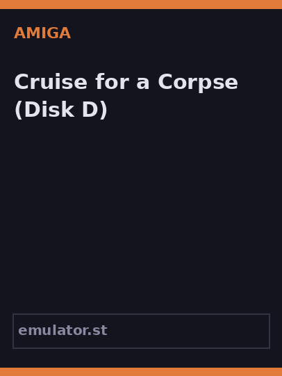 Cruise for a Corpse
