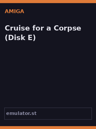 Cruise for a Corpse