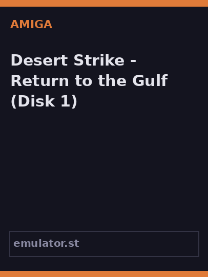 Desert Strike - Return to the Gulf