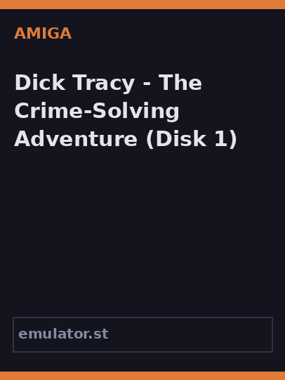 Dick Tracy - The Crime-Solving Adventure