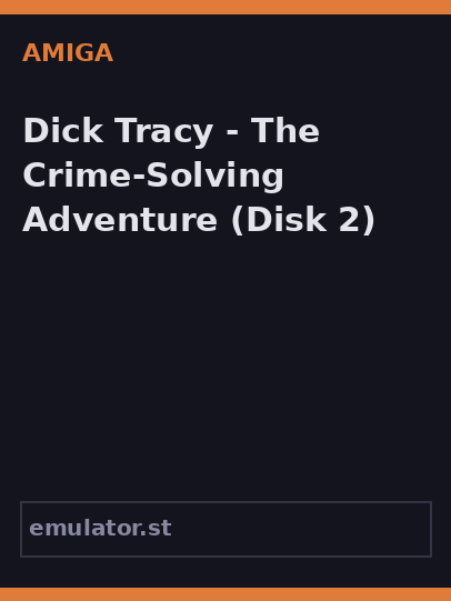 Dick Tracy - The Crime-Solving Adventure