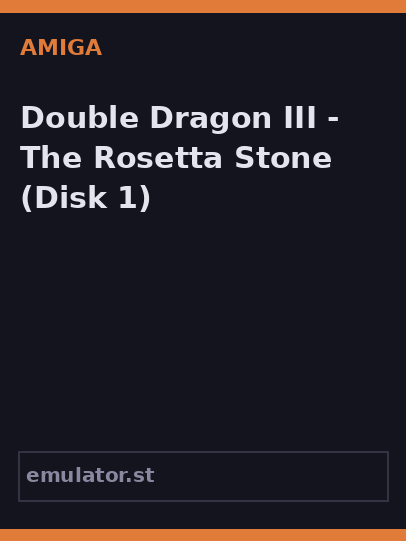 Double Dragon III - The Rosetta Stone