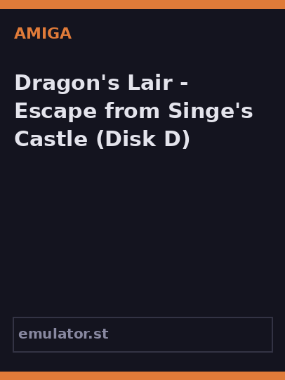 Dragon's Lair - Escape from Singe's Castle