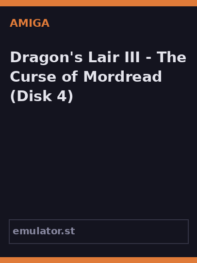 Dragon's Lair III - The Curse of Mordread