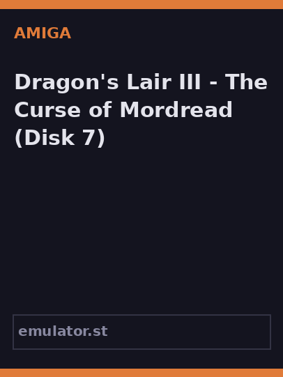 Dragon's Lair III - The Curse of Mordread