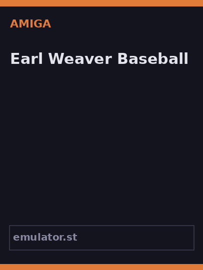 Earl Weaver Baseball