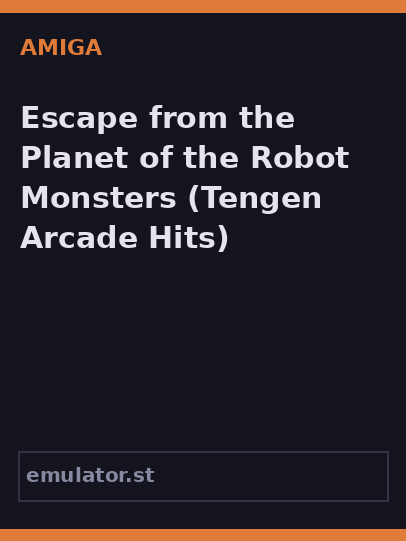 Escape from the Planet of the Robot Monsters