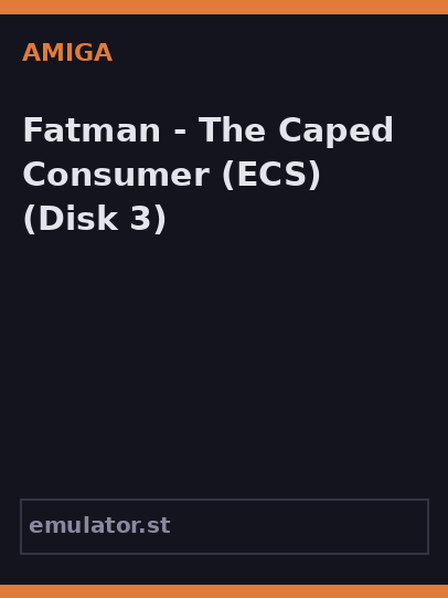 Fatman - The Caped Consumer