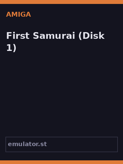 First Samurai