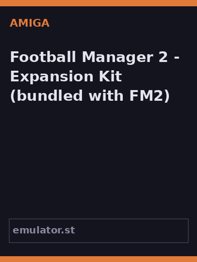 Football Manager 2 - Expansion Kit
