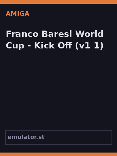 Franco Baresi World Cup - Kick Off