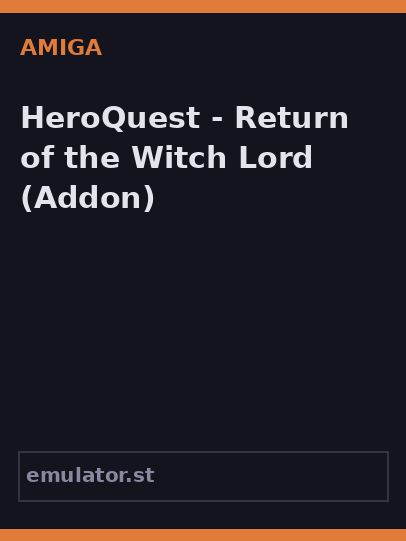 HeroQuest - Return of the Witch Lord