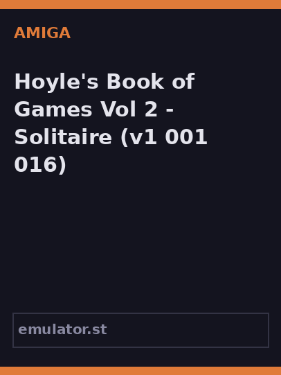 Hoyle's Book of Games Vol. 2 - Solitaire