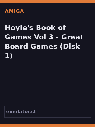 Hoyle's Book of Games Vol. 3 - Great Board Games