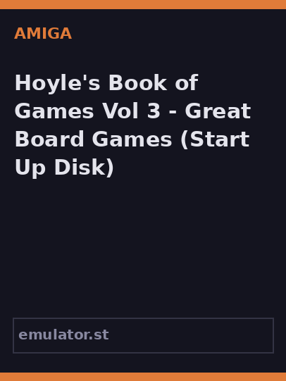 Hoyle's Book of Games Vol. 3 - Great Board Games