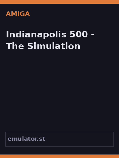 Indianapolis 500 - The Simulation
