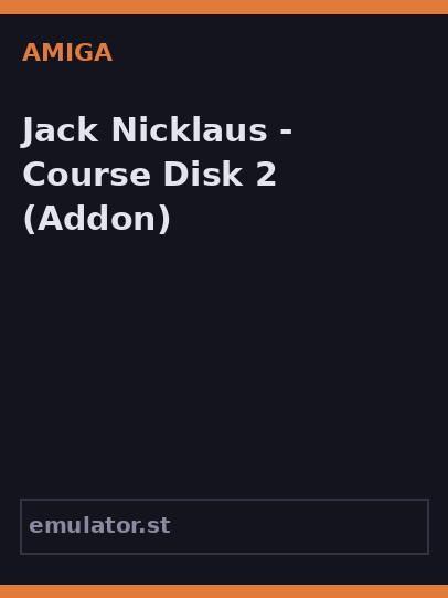 Jack Nicklaus - Course Disk 2