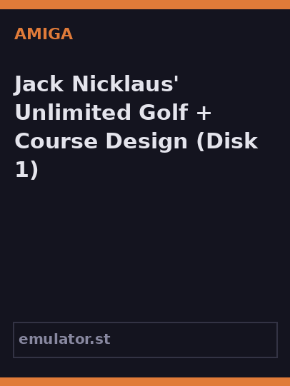 Jack Nicklaus' Unlimited Golf + Course Design