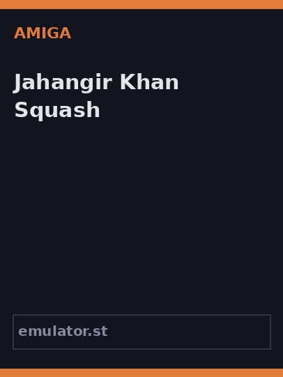 Jahangir Khan Squash