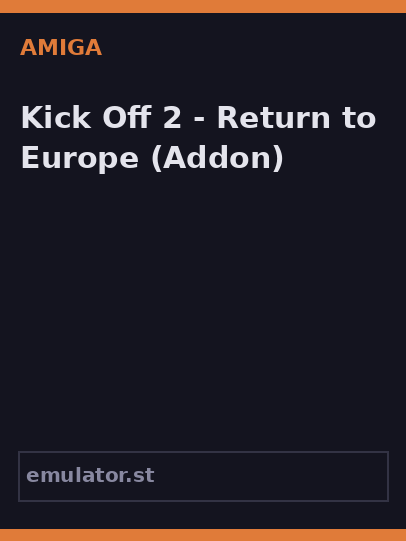 Kick Off 2 - Return to Europe