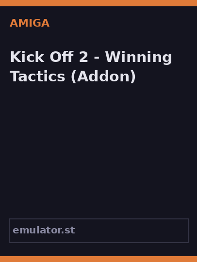 Kick Off 2 - Winning Tactics
