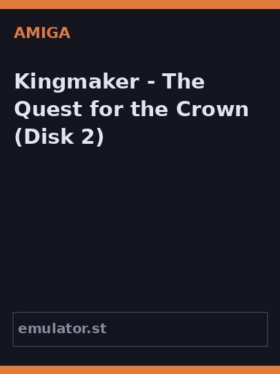 Kingmaker - The Quest for the Crown