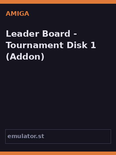 Leader Board - Tournament Disk 1