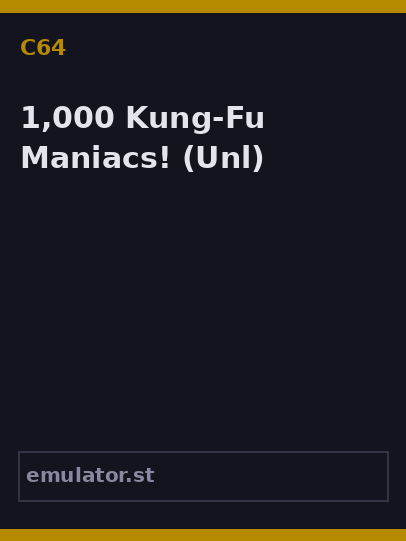 1,000 Kung-Fu Maniacs!