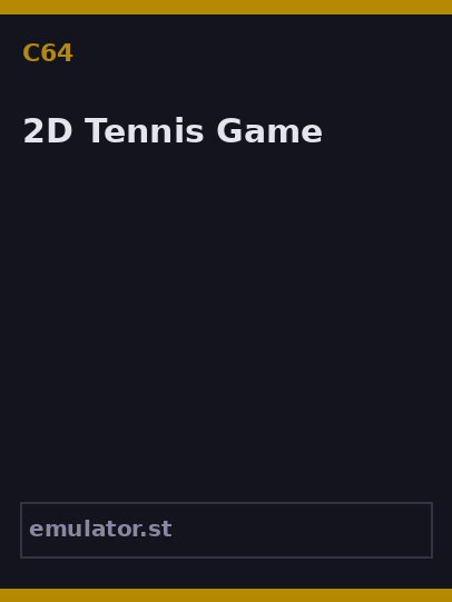 2D Tennis Game