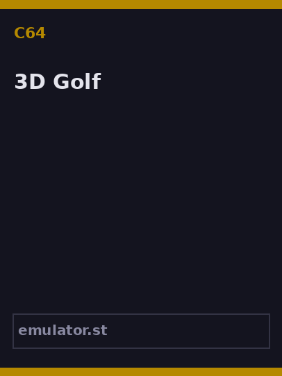 3D Golf
