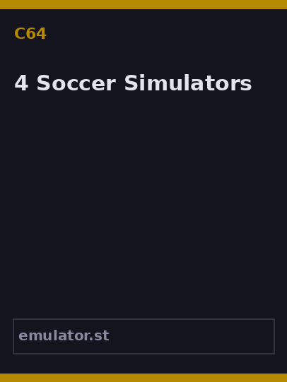 4 Soccer Simulators