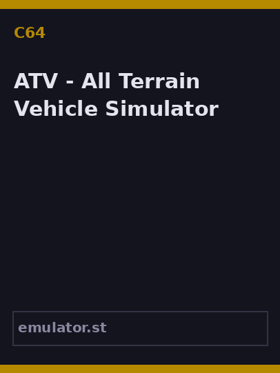 ATV - All Terrain Vehicle Simulator
