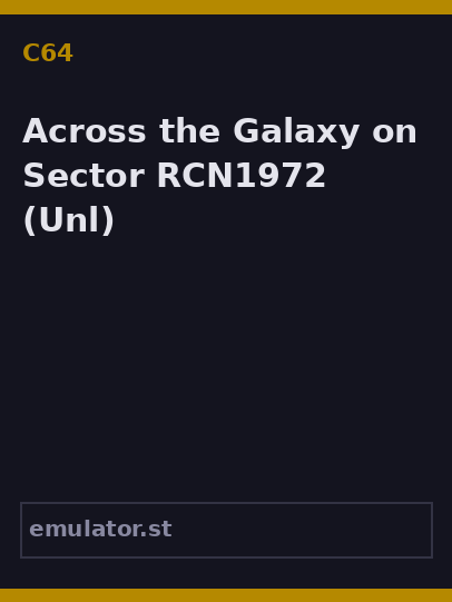 Across the Galaxy on Sector RCN1972