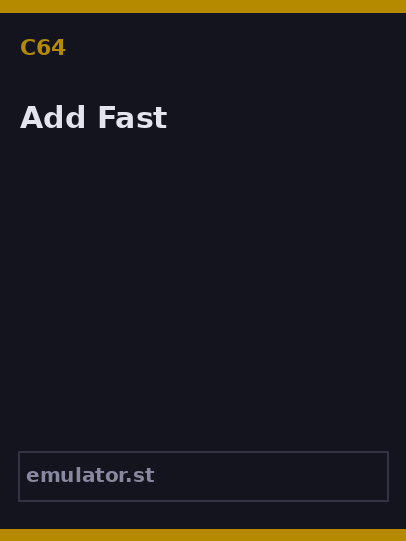 Add Fast