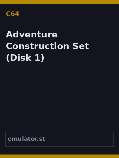 Adventure Construction Set