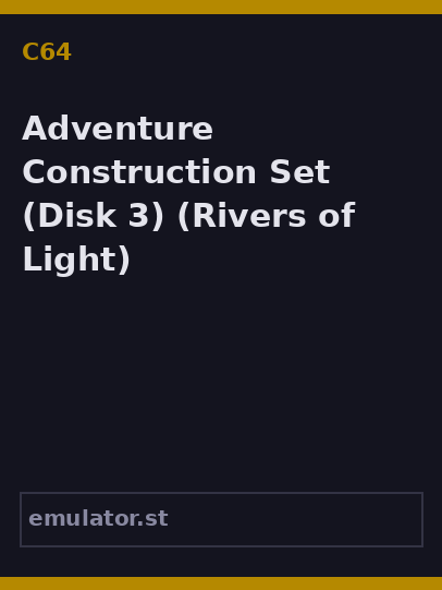 Adventure Construction Set