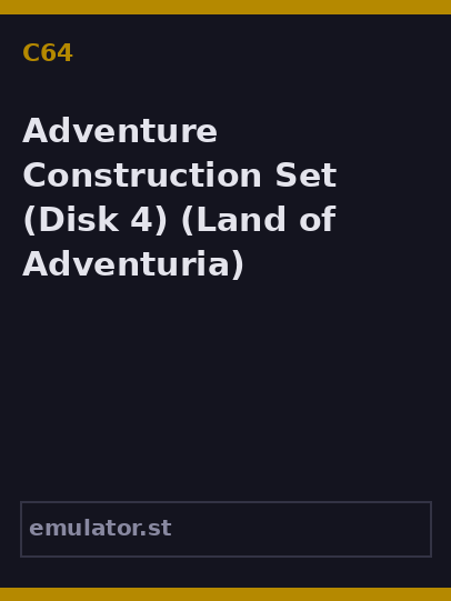 Adventure Construction Set