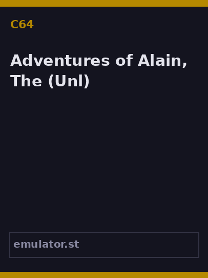 Adventures of Alain, The