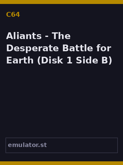 Aliants - The Desperate Battle for Earth