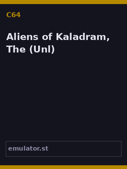Aliens of Kaladram, The