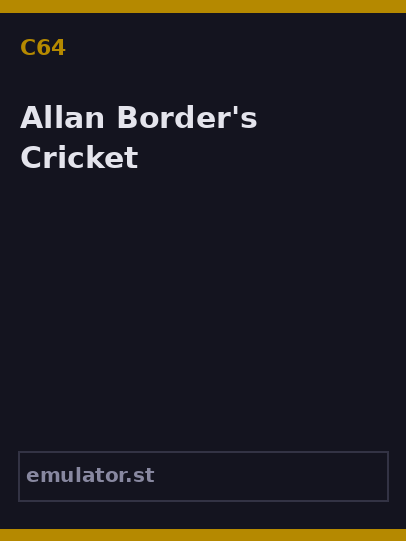 Allan Border's Cricket